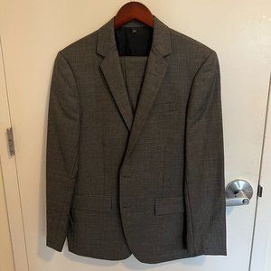J.Crew Factory Thompson Slim Fit 100% Wool Suit Gray 38S 32x30